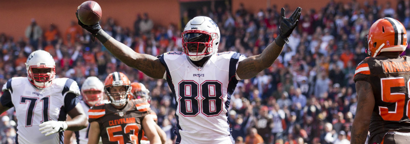 If Rob Gronkowski doesn't play, then Martellus Bennett (pictured) may be a must play in both cash games and GPPs