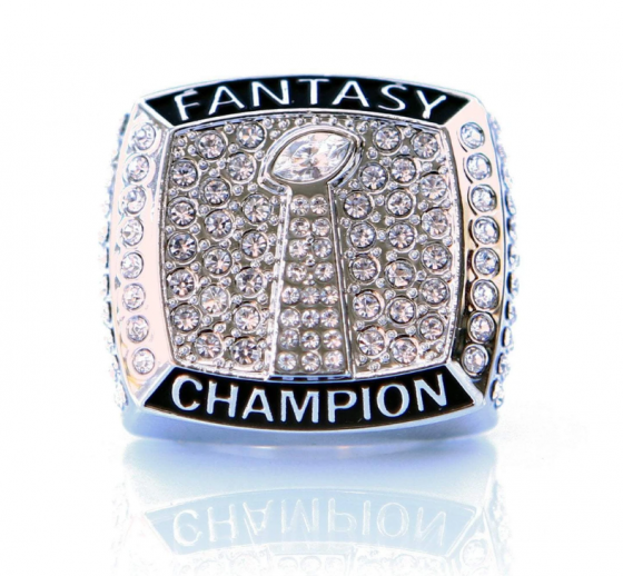 Gunmetal and Gold Tone Legacy Rings 2020 Fantasy Football Championship Ring Award for FFL Champion